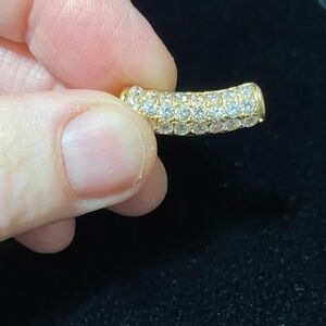 Vintage Elegant Gold and CZ  Women's Necklace bar charm